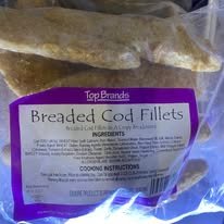 Breaded cod fillets