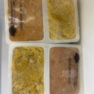 Brown and White crab meat