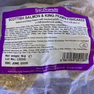 Scottish Salmon & king prawn Fishcakes